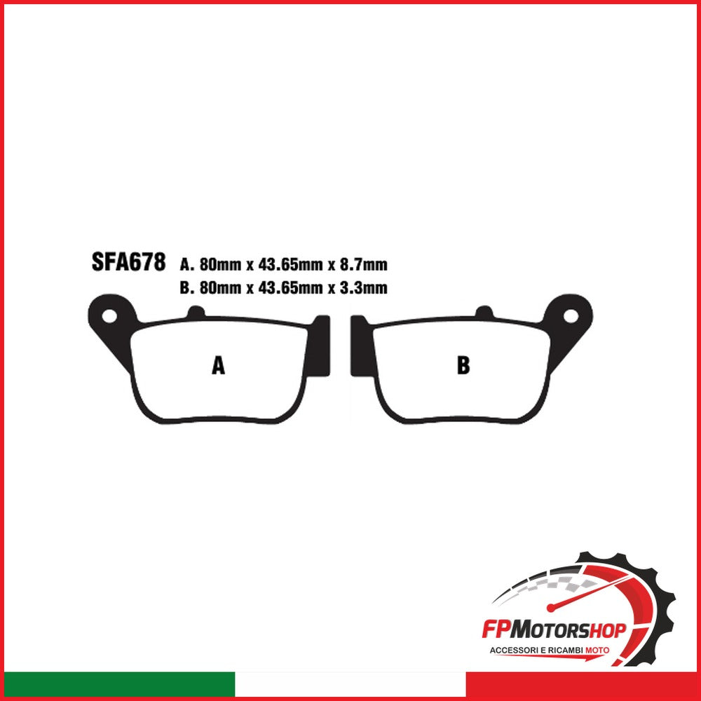 PASTIGLIE FRENO MOTO EBC SFAC678 SFAC X-MAX 250 14- DAL 2014 YAMAHA