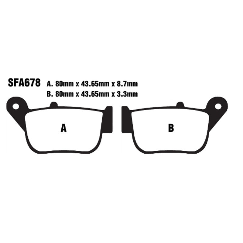 PASTIGLIE FRENO MOTO EBC SFAC678 SFAC X-MAX 250 14- DAL 2014 YAMAHA