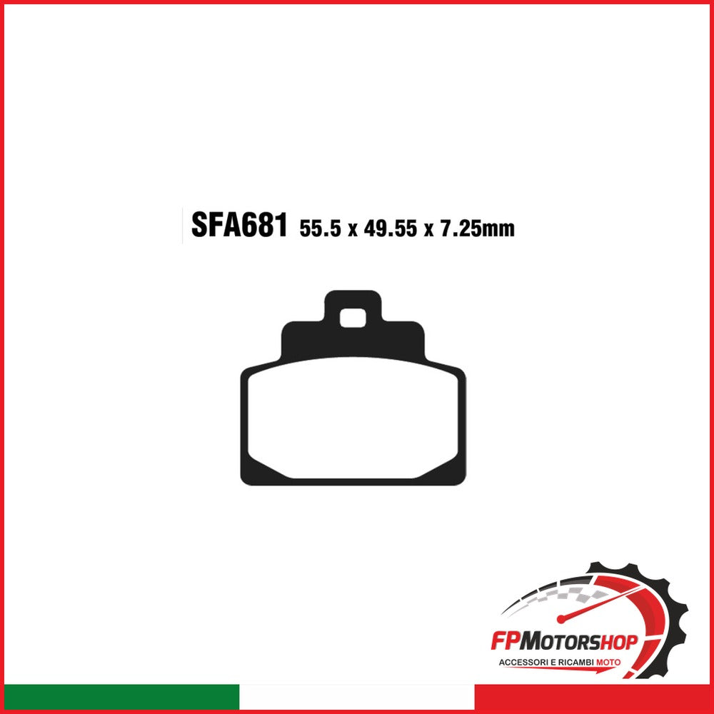 PASTIGLIE FRENO MOTO EBC SFAC681 SFAC PIAGGIO MP3 14- 15 2014-2015