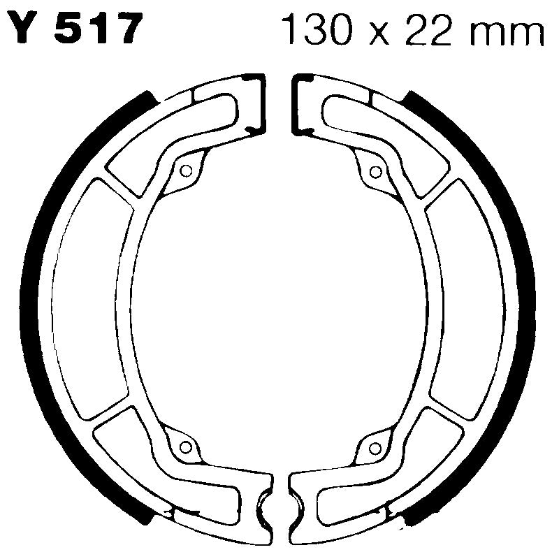 GANASCE YAMAHA YZ 125 83-86 EBC Y517 SCANALATE 1983-1986