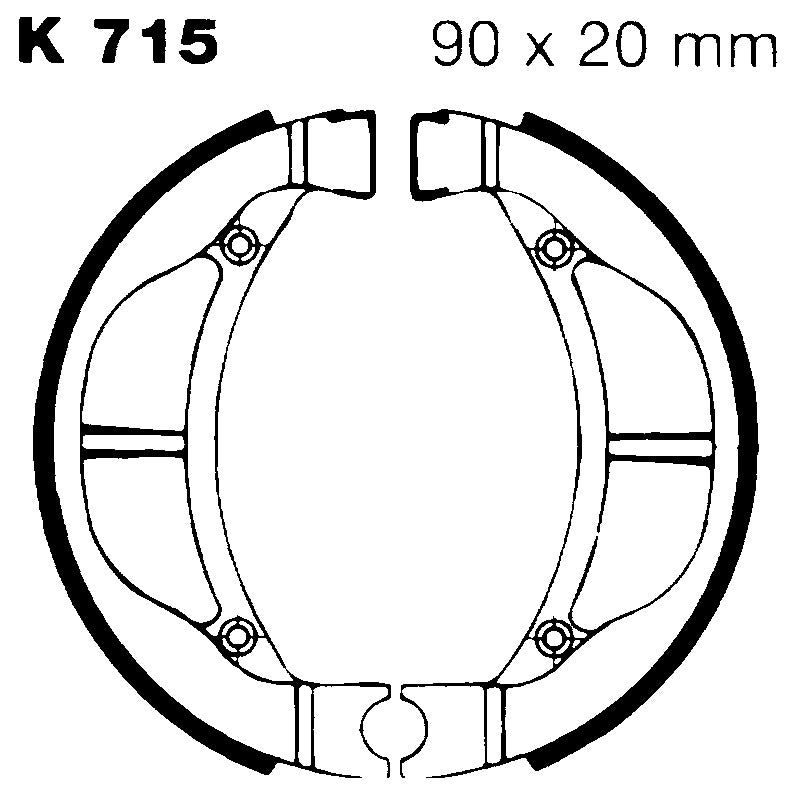 GANASCE KAWASAKI KX 60/80/110 SUZUKI EBC K715 RM 60 K3 2060-1980