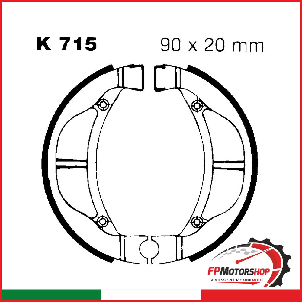 GANASCE KAWASAKI KX 60/80/110 SUZUKI EBC K715 RM 60 K3 2060-1980