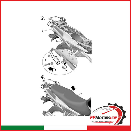 ATTACCO BAULETTO SUZUKI GS 500 S0GS51ST F 2001-2011