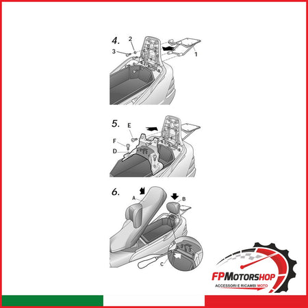 ATTACCO BAULETTO SUZUKI BURGMAN 250 S0S21T 2001-2009