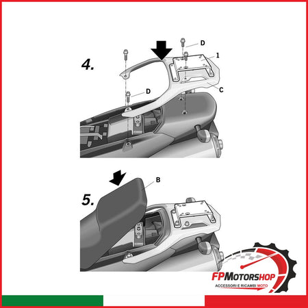 ATTACCO BAULETTO SUZUKI DL V-STROM S0VS12ST 650 2004-2011