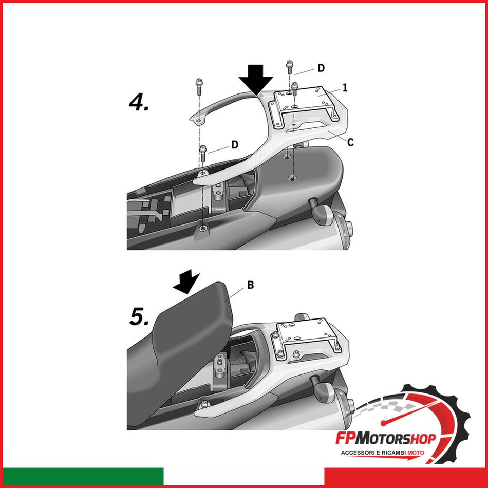 ATTACCO BAULETTO SUZUKI DL V-STROM S0VS12ST 650 2004-2011