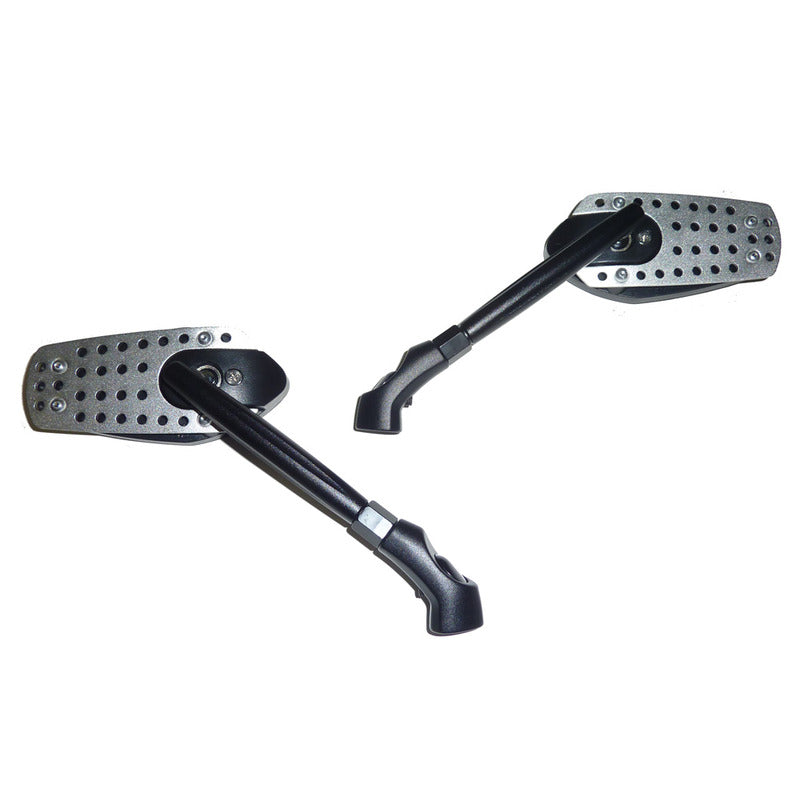 COPPIA SPECCHIETTI UNIVERSALI PER MOTO S55185702 BKR ARGENTO BRACCIO NERO 150MM