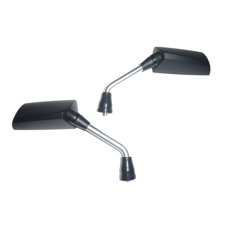 COPPIA SPECCHIETTI PER MOTO BKR S5518603 RETTANGOLARE NERO E ARGENTO BRACCIO