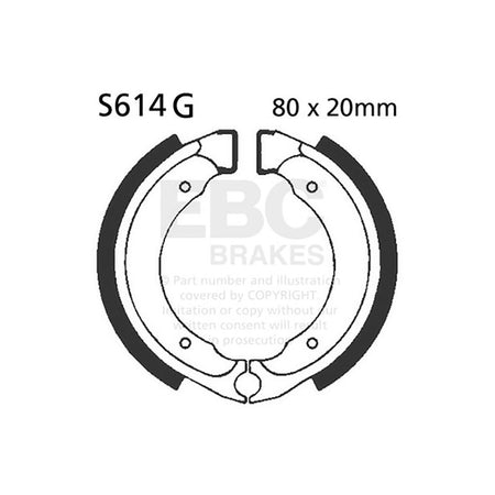 GANASCE KAWASAKI KFX 50-80 03-06 SCANALATE EBC R2561401 - foto originale