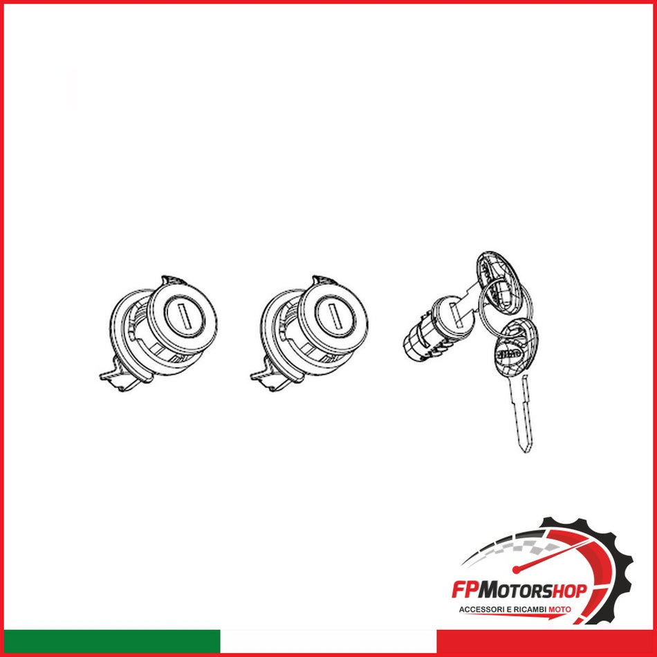[SDC1039] KIT DI CHIAVI + 3 CILINDRI A CHIAVE ROSSA 203134R1