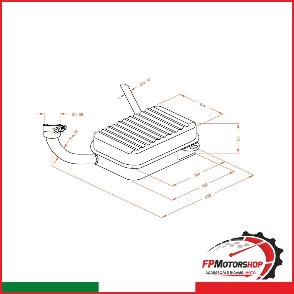 MARMITTA SITO PIAGGIO VESPA 53-56 0201 2053-2056