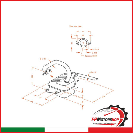 MARMITTA SITO PIAGGIO APE 50 0220