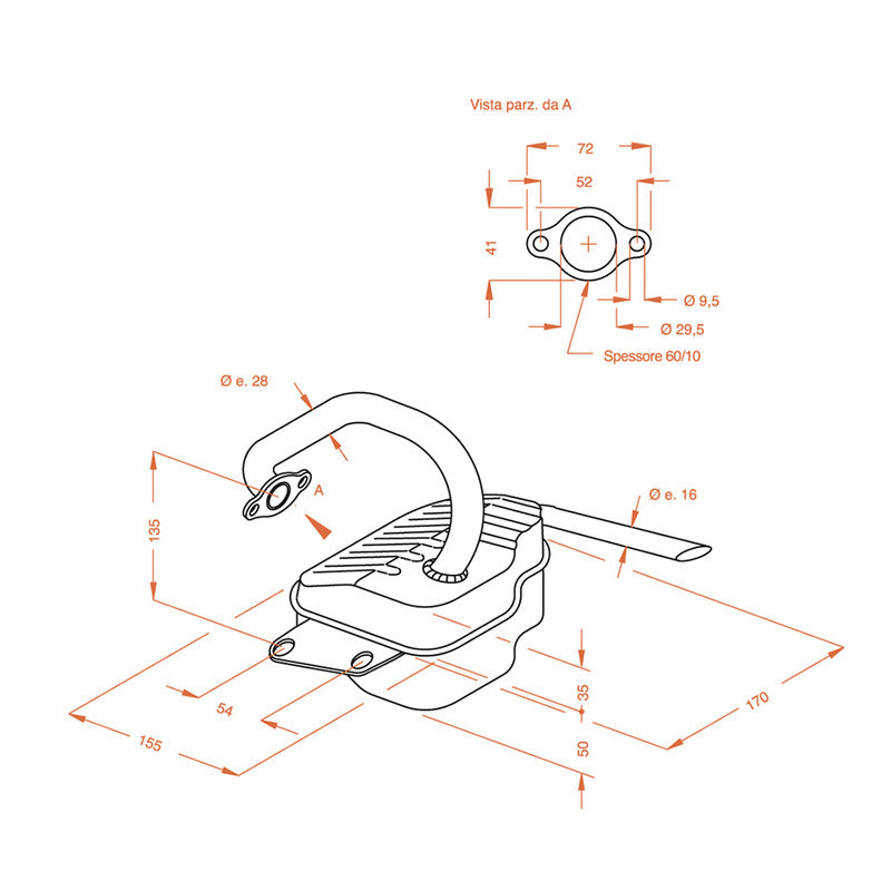 MARMITTA SITO PIAGGIO APE 50 0220