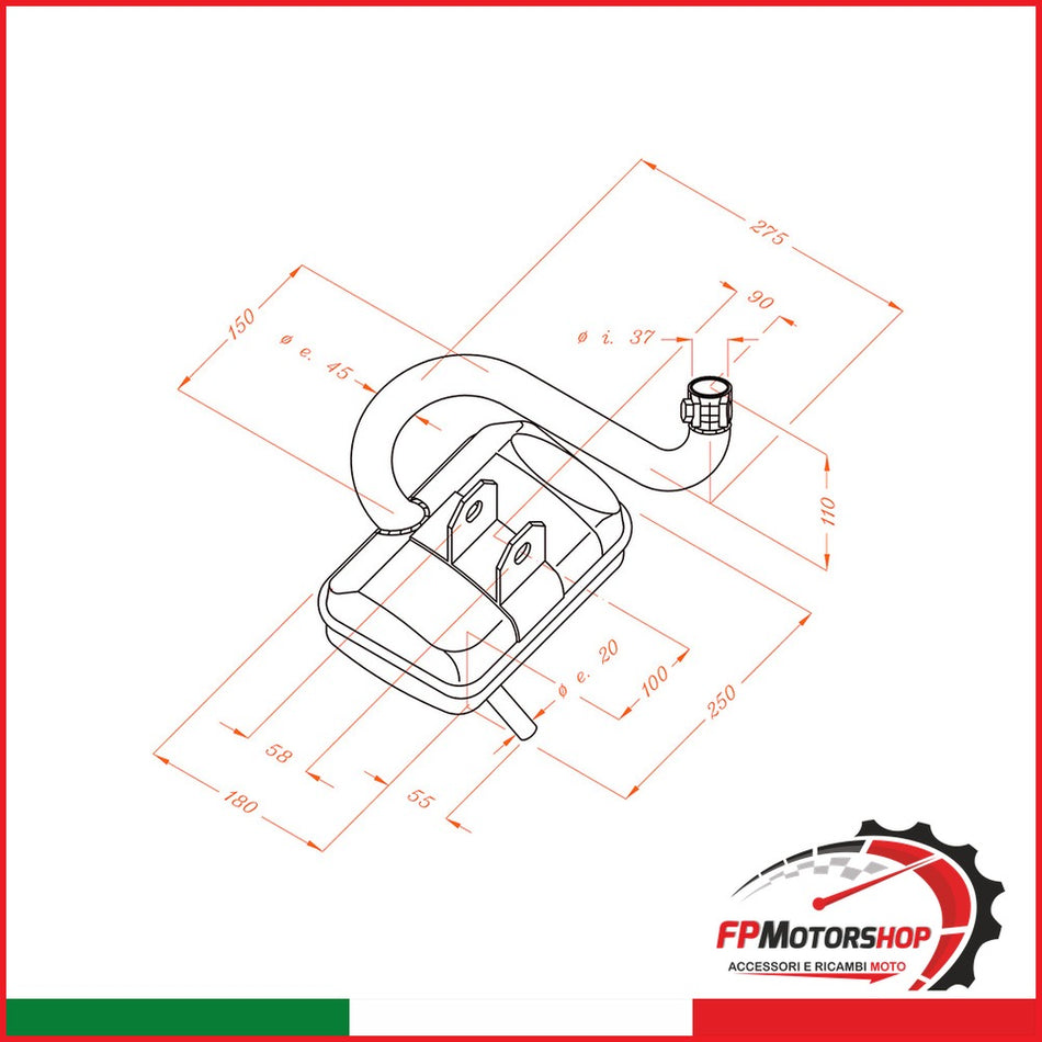 MARMITTA SITO PIAGGIO VESPA PX 0231