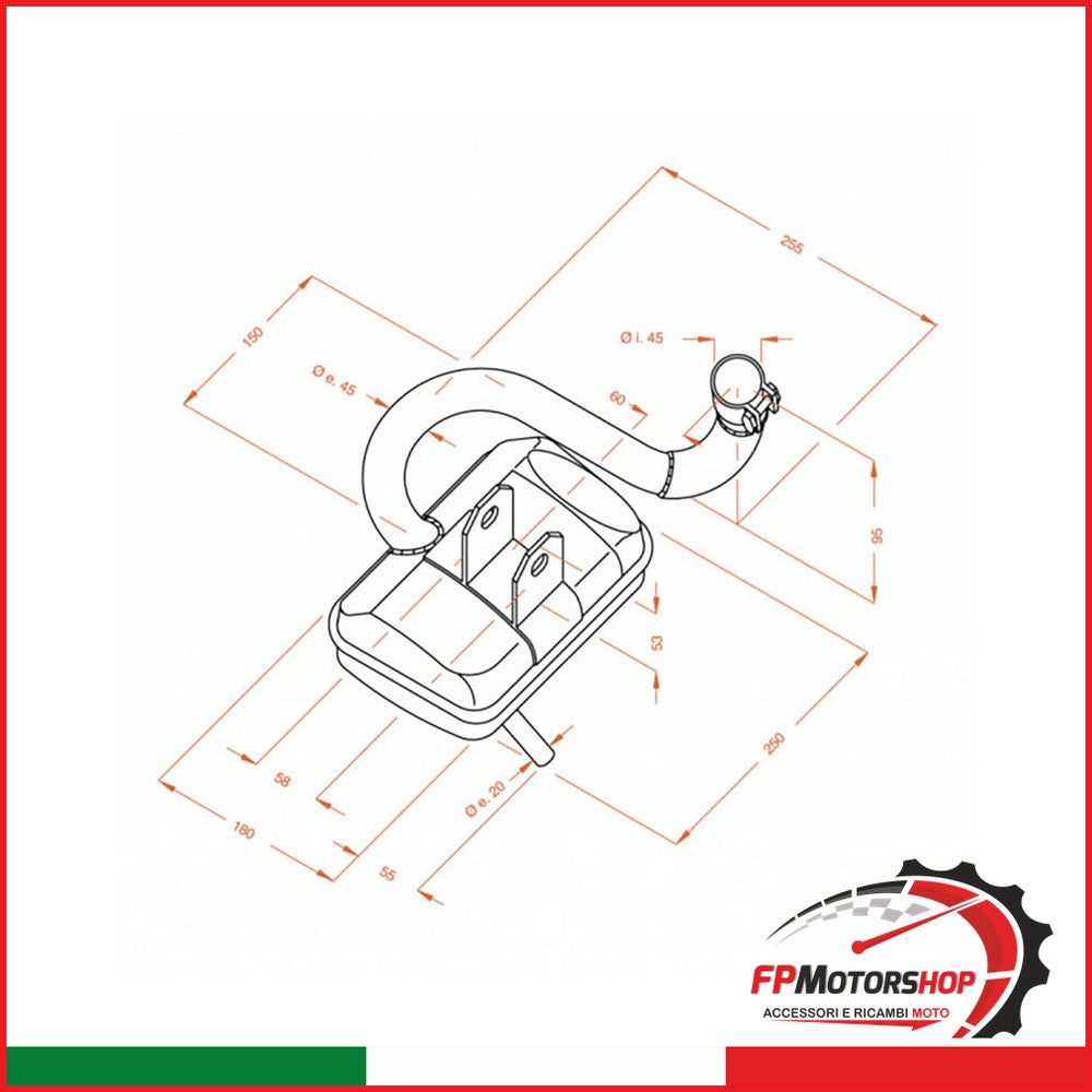 MARMITTA SITO PIAGGIO VESPA P 0232 200 E