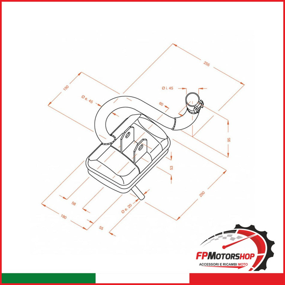 MARMITTA SITO PIAGGIO VESPA P 0232 200 E