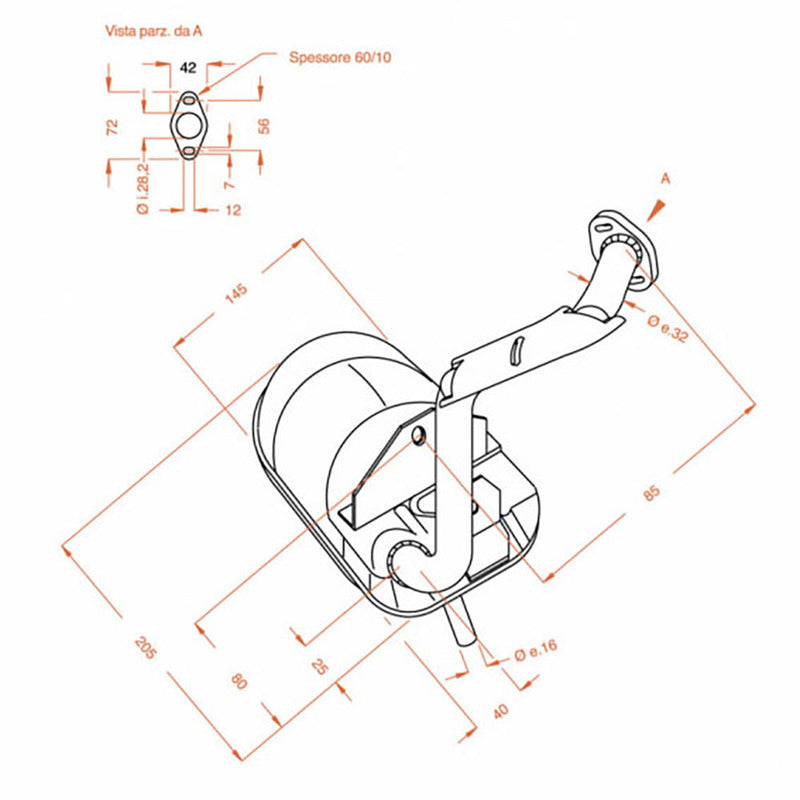 MARMITTA SITO PIAGGIO VESPA PK 0234 125