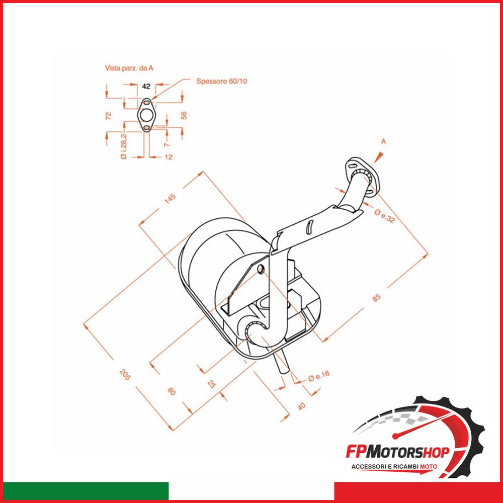MARMITTA SITO PIAGGIO VESPA PK 0234 125