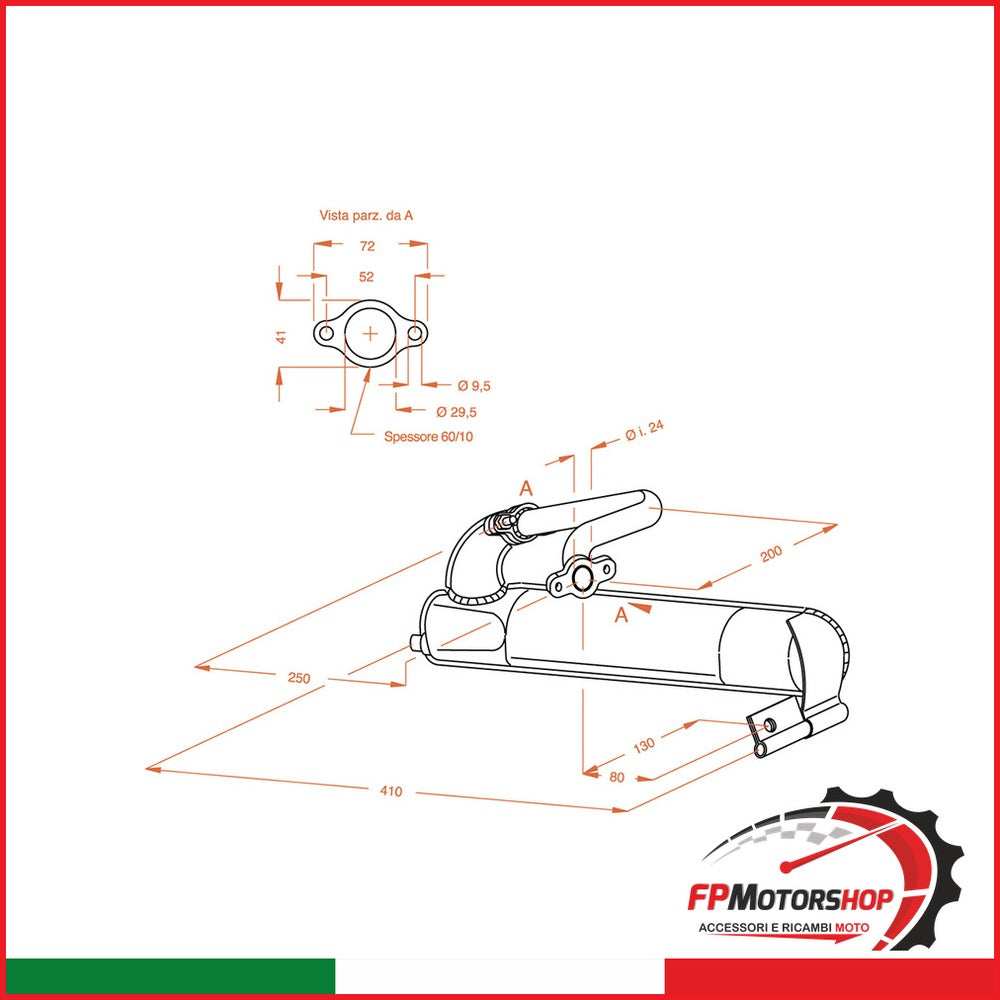 MARMITTA SITO PIAGGIO VESPA ET3 0237 125