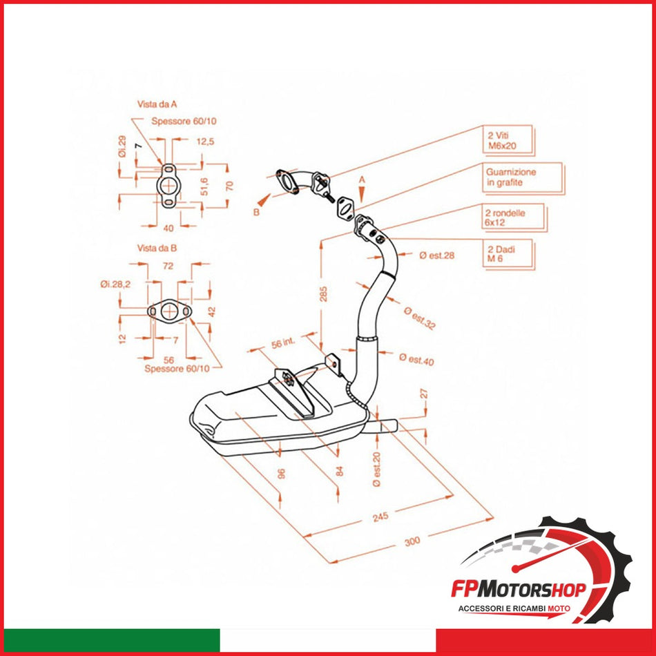MARMITTA SITOPLUS PIAGGIO VESPA PK 0251 125