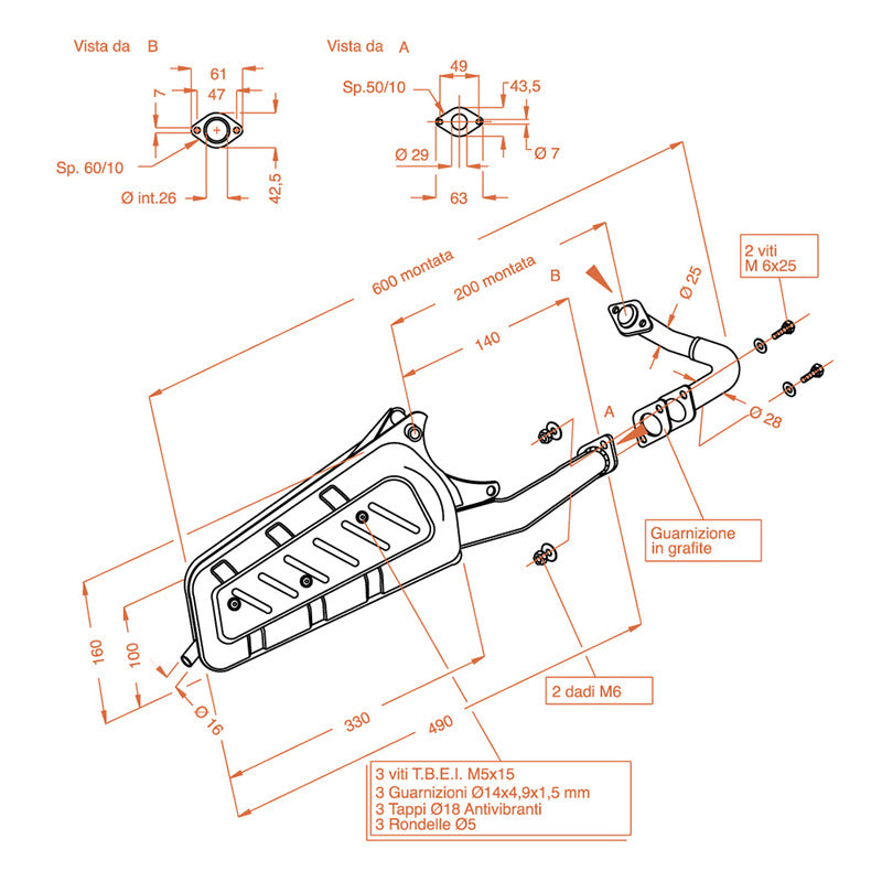 MARMITTA SITOPLUS PIAGGIO SFERA 50 0256 1994-1998