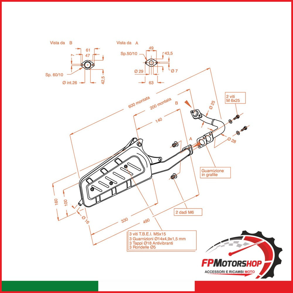 MARMITTA SITOPLUS PIAGGIO SFERA 50 0256 1994-1998
