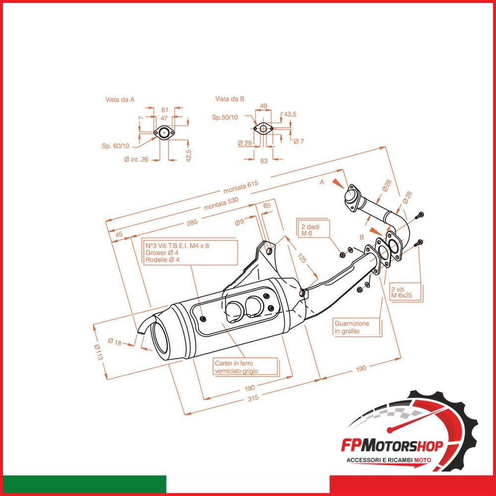 MARMITTA SITOPLUS GILERA TYPHOON 50 0554 1994-2001