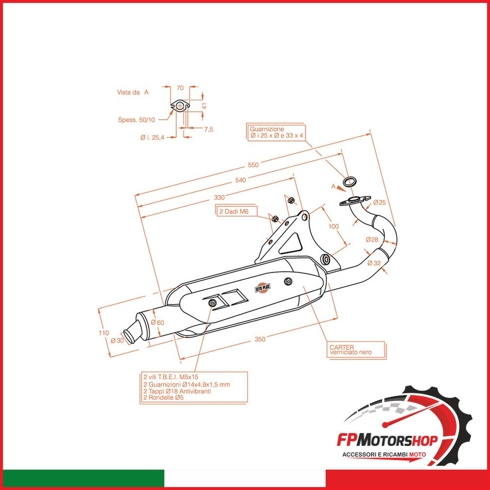 MARMITTA SITOPLUS MALAGUTI F12 PHANTOM 0565 50 1994-2006