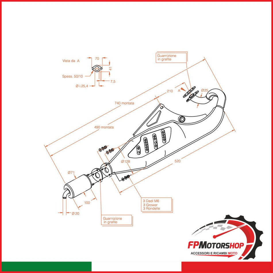 MARMITTA SITOPLUS APRILIA SR 50 0571 WWW 1997-2002