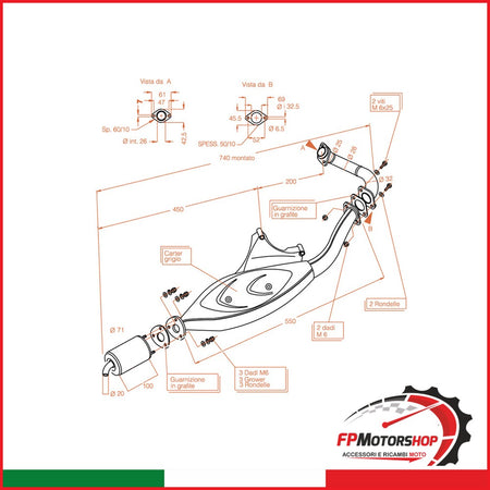 MARMITTA SITOPLUS PIAGGIO ZIP 50 0572 SP 1996-2004 GILERA