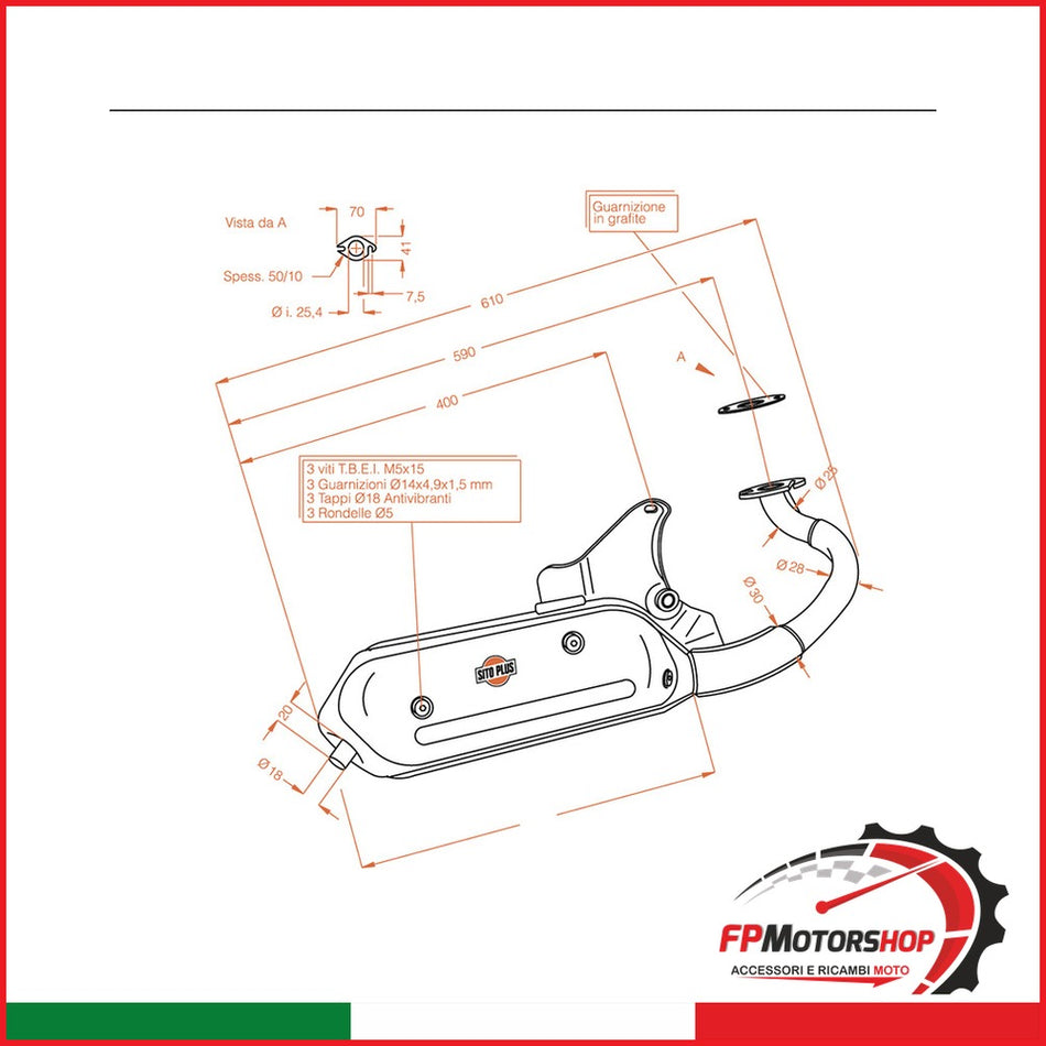 MARMITTA SITOPLUS SCARABEO 50 DD 0575 1999-2001 APRILIA