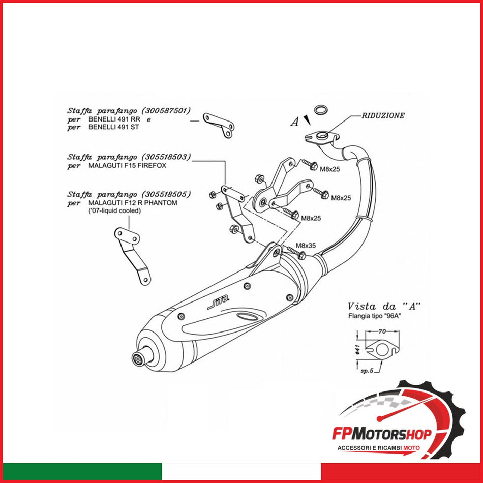 MARMITTA SITO YAMAHA AEROX 50 0587 1997-1999 MBK MALAGUTI
