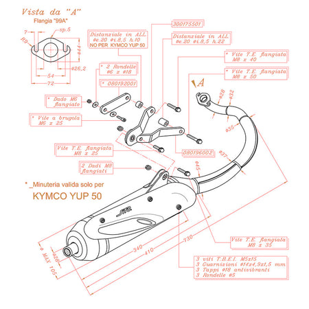 MARMITTA SITO KYMCO AGILITY 50 BREMBO 0701 R16 2T 2010-2012