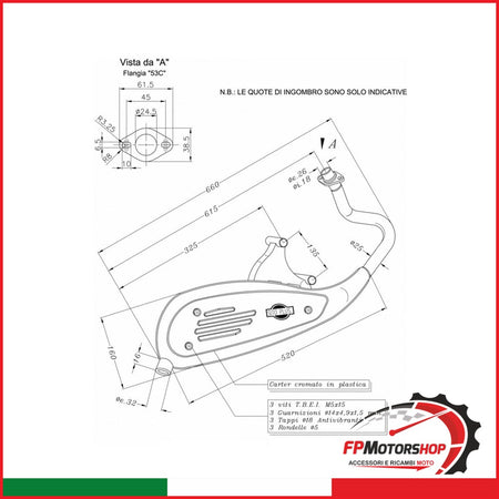 MARMITTA SITOPLUS PIAGGIO VESPA LX BREMBO 0745 50 4T 4V 2009-2014