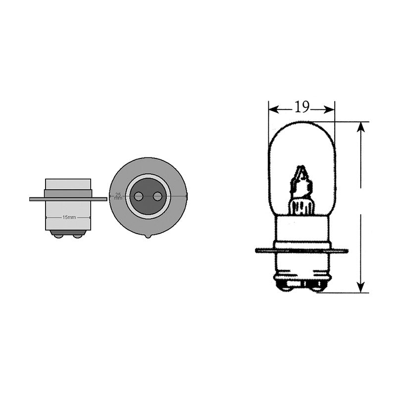 SCATOLA 10PZ LAMP.KRYPTOBILUX12V 25/25W PX15D RIATEC E034729 - foto originale