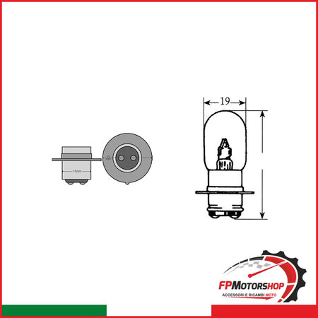 SCATOLA 10PZ LAMP.KRYPTOBILUX12V 25/25W PX15D RIATEC E034729 - foto brandizzata