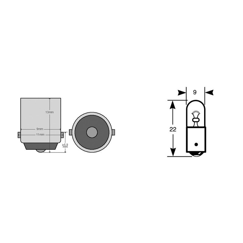 SCATOLA 10PZ LAMP.OSRAM MICRO12V 4W BA9S OSRAM E0333893 - foto originale