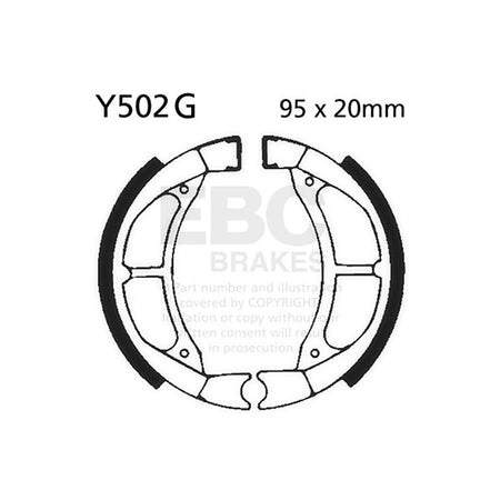 GANASCE YAMAHA YZ 80-77-89SCANALATE EBC R2550201 - foto originale
