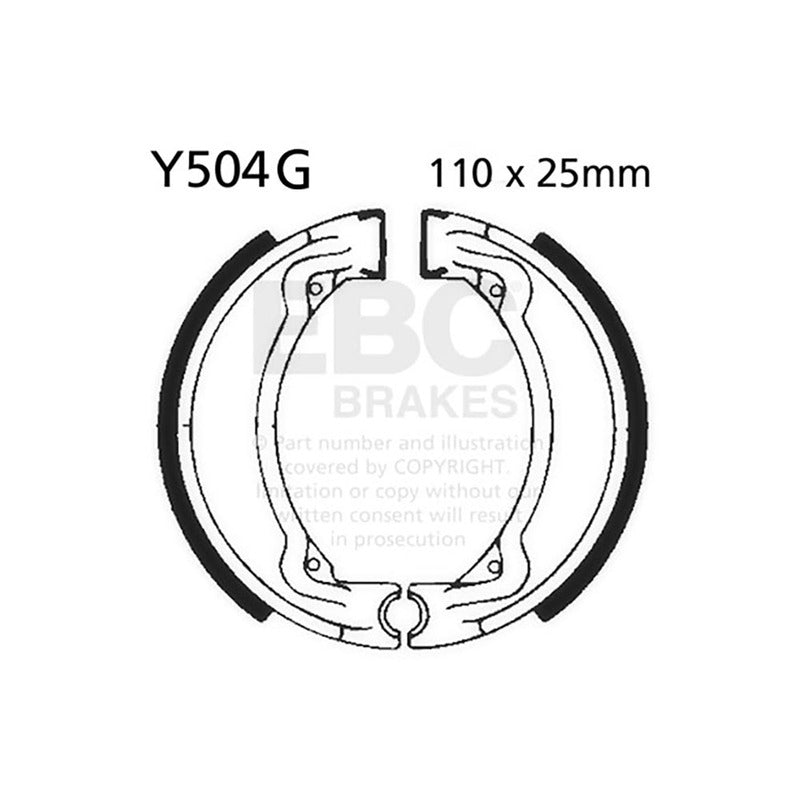 GANASCE YAMAHA YZ 80/100 77-81SCANALATE EBC R2550401 - foto originale