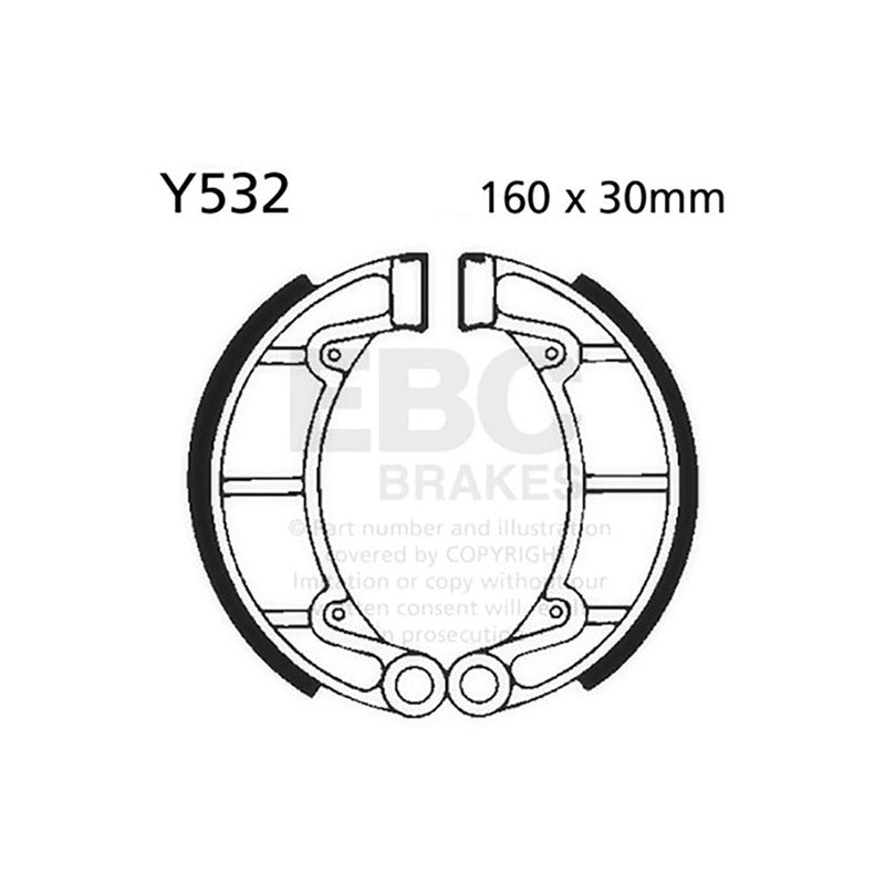 GANASCE YAMAHA YFM 350/400 04-06 EBC Y532 POST. 2004-2006