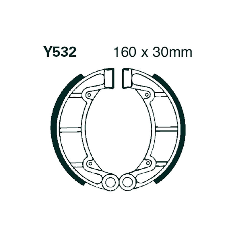 GANASCE YAMAHA YFM 350 GRIZZLY 04-14 SCANALATE EBC R2553201 - foto originale