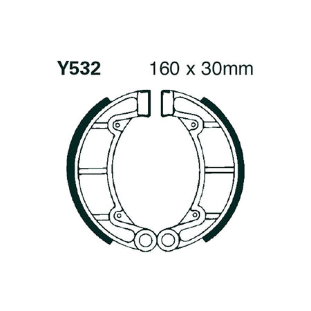 GANASCE YAMAHA YFM 350 GRIZZLY 04-14 SCANALATE EBC R2553201 - foto originale