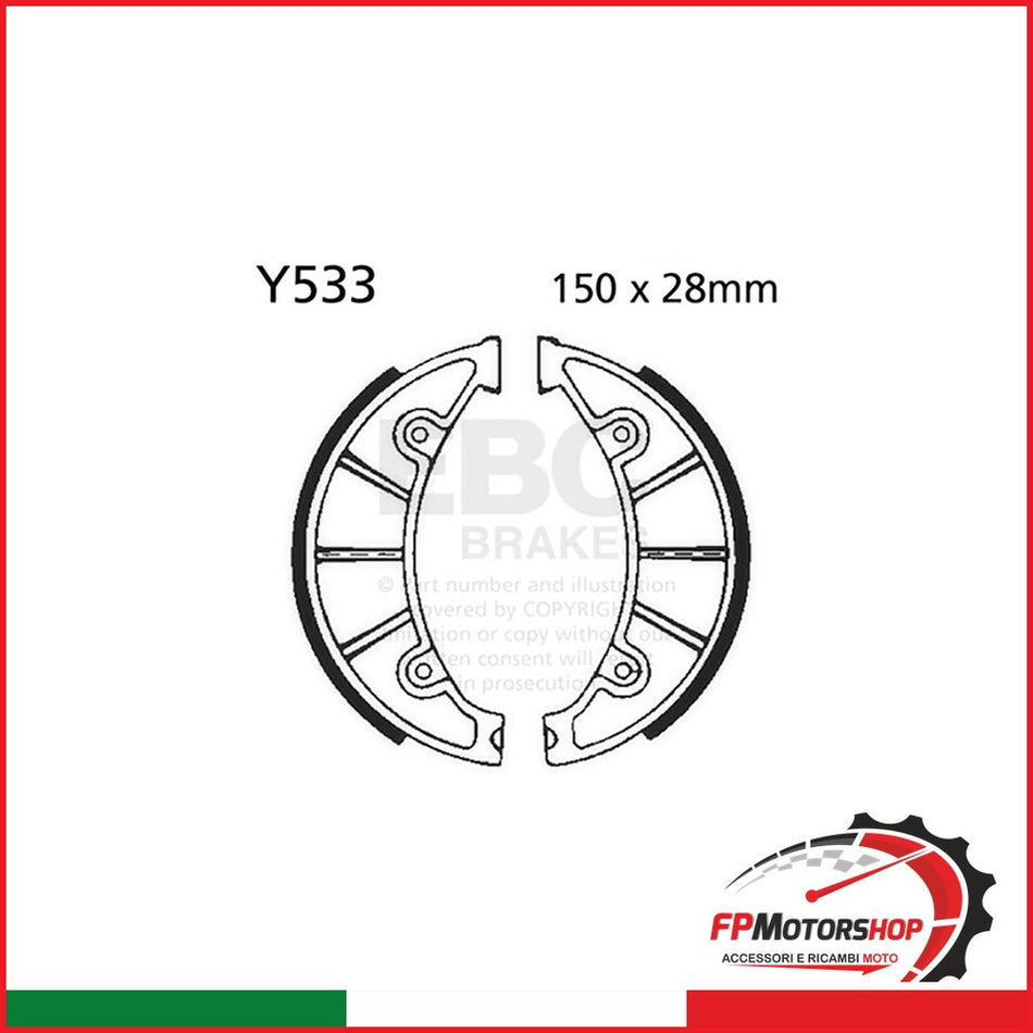 GANASCE YAMAHA XC125 CYGNUS X EBC Y533 POST. 2004-2007