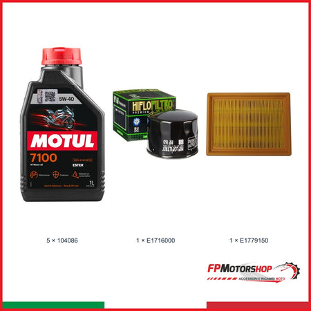Kit TAGLIANDO BMW — MOTUL — MOTUL 7100 5W-40 — 5 pz — Articolo + opzionale 1 E1716000 + opzionale 2 E1779150