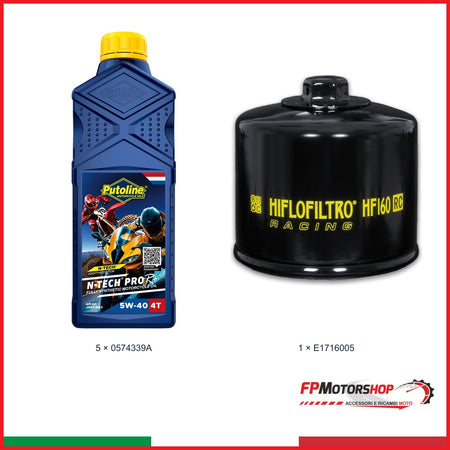 Kit TAGLIANDO BMW — PUTOLINE — PUTOLINE 5w-40 — 5 pz — Olio + filtro olio E1716005