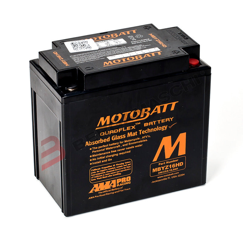 BATTERIA AGM GEL PER MOTO 12V MOTOBATT MBYZ16HD YZ16H BMW R1200 GS 04-19 SUZUKI