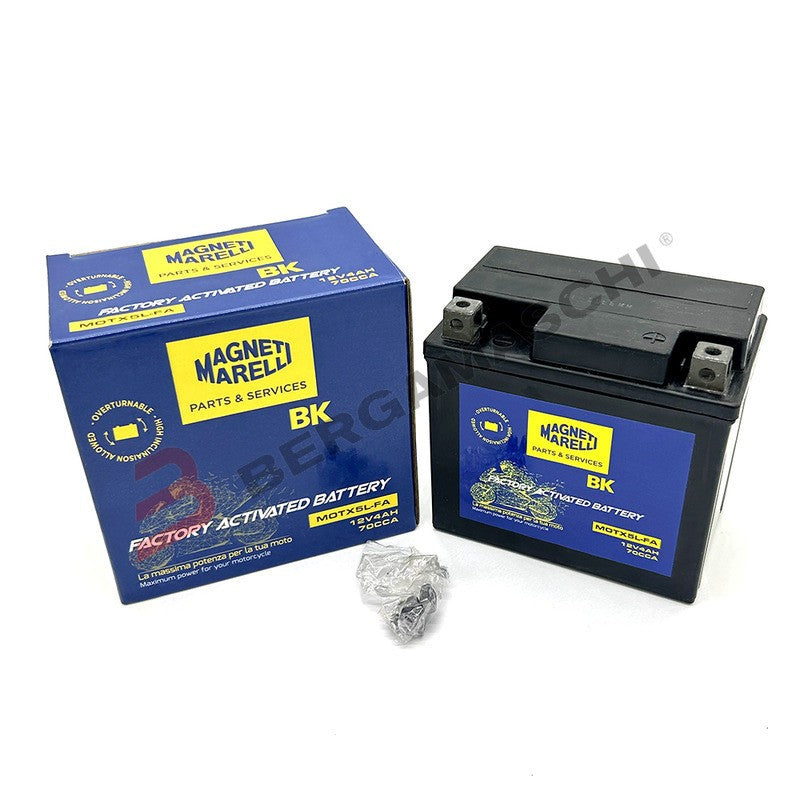BATTERIA AGM GEL PER MOTO 12V 4 Ah MARELLI MOTX5L YTX5L APRILIA SCARABEO DI-TECH