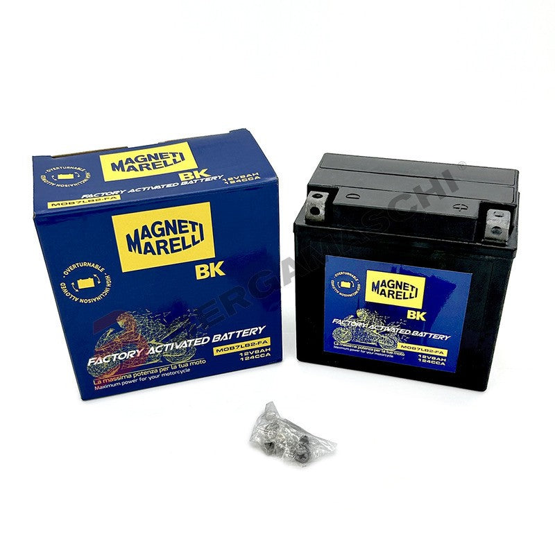 BATTERIA AGM GEL MARELLI MOB7L-B2-FA PRECARICATA SIGILLATA YB7L-B2 MBK