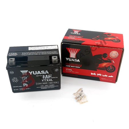 BATTERIA AGM GEL PER SCOOTER 12V 3,2 Ah YUASA YTX4L GILERA DNA 50 00 RUNNER