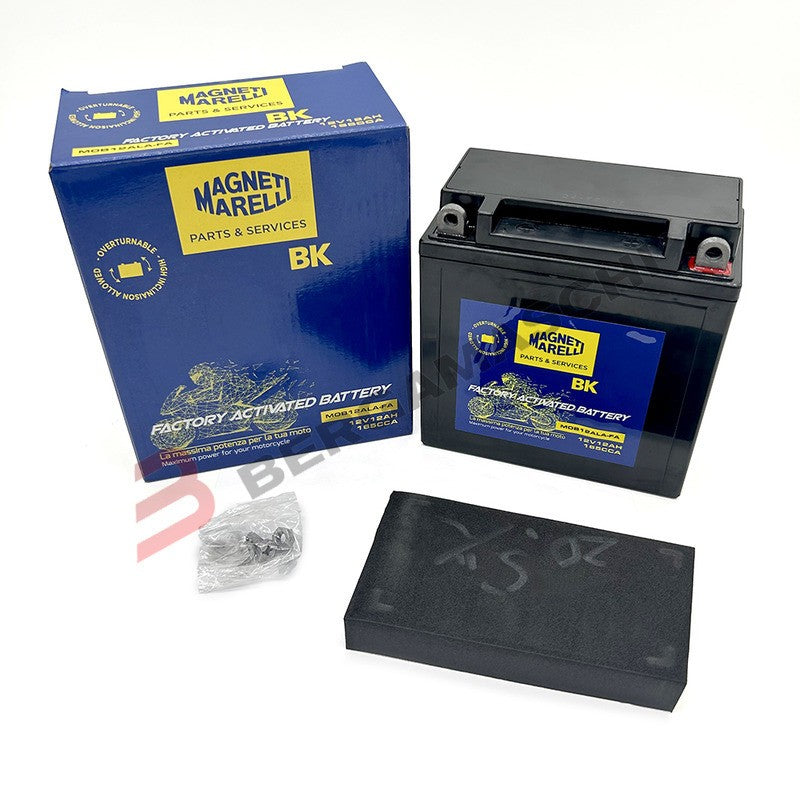 BATTERIA AGM GEL PER MOTO 12V 12 Ah MARELLI MOB12AL-A YB12AL-A APRILIA SCARABEO